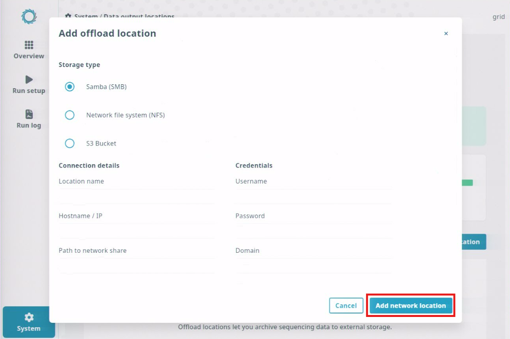 add offload location screen- Add