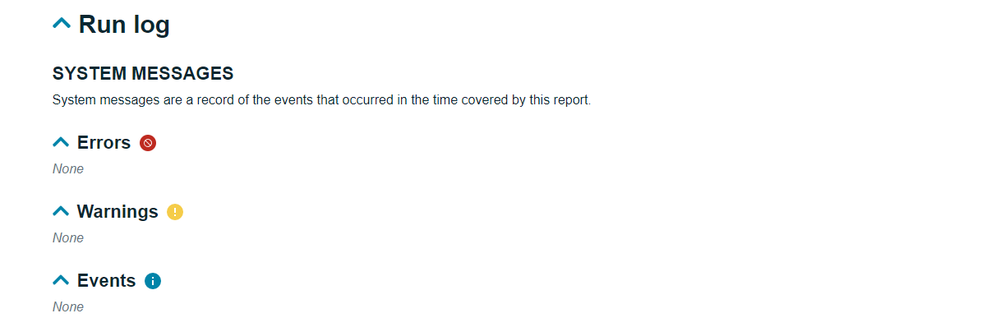 Run log system messages Run log system messages