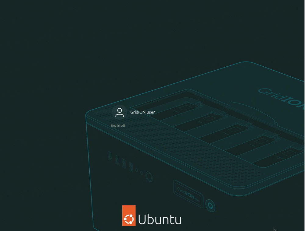 Logon screen