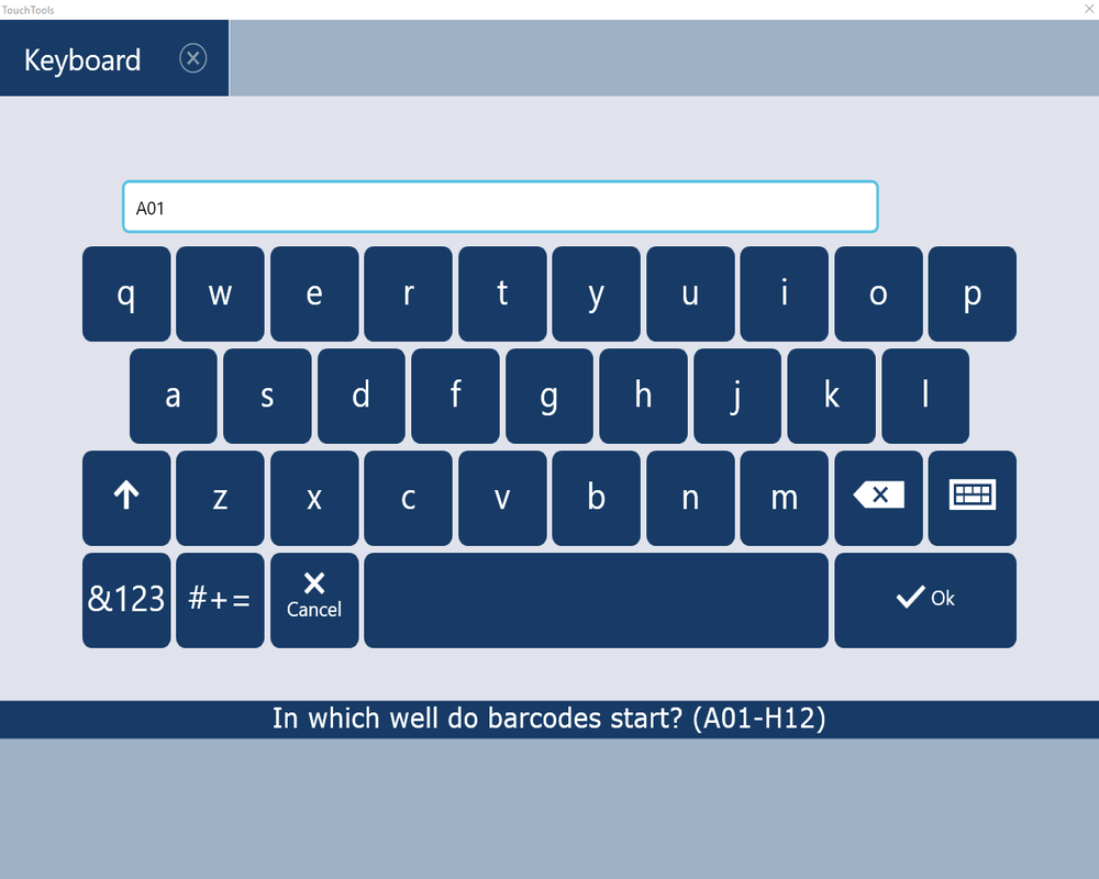 16 Tecan NBD114 Barcoding index keyboard