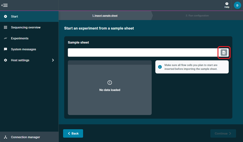 select and upload CSV file select and upload CSV file