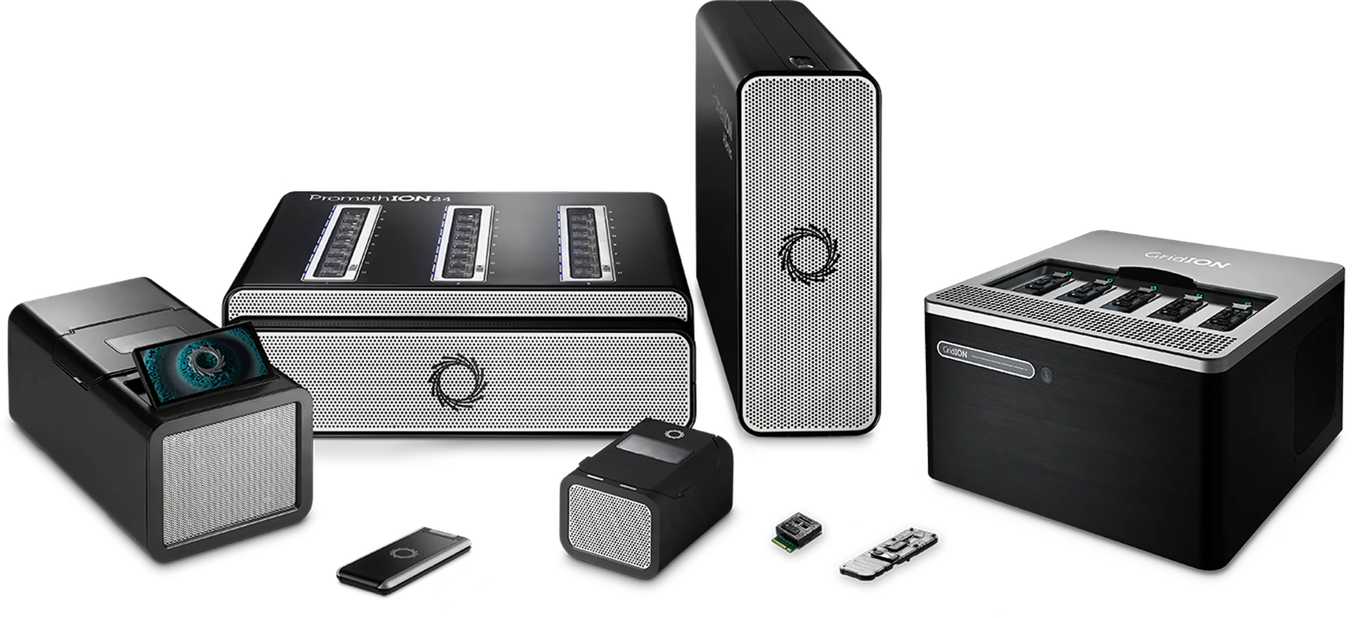 All Oxford Nanopore sequencing devices displayed together.