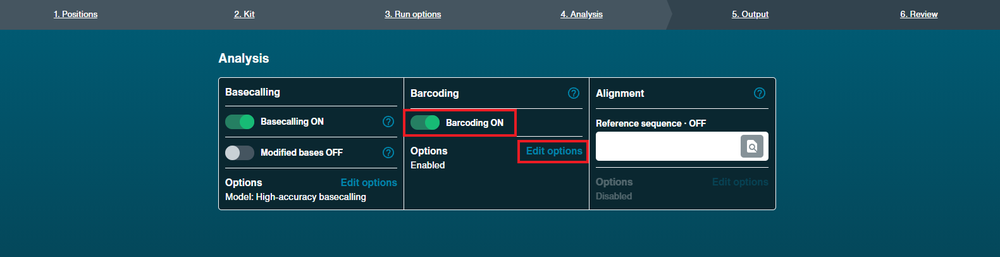 MRT Run setup analysis - Barcoding highlights