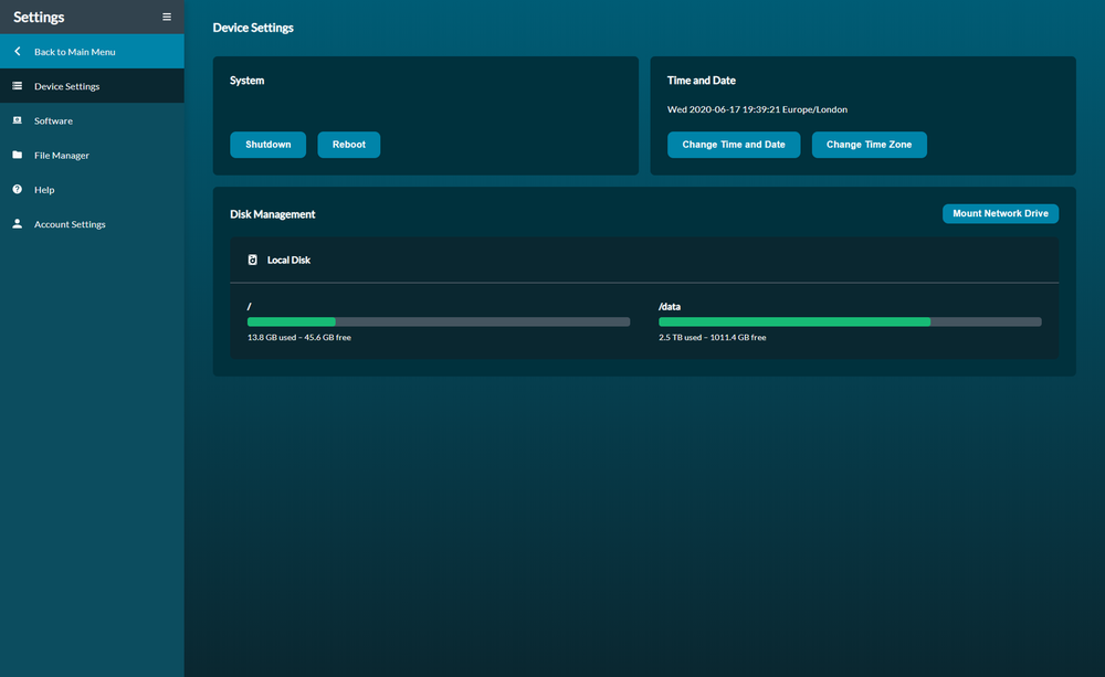 Device settings 1