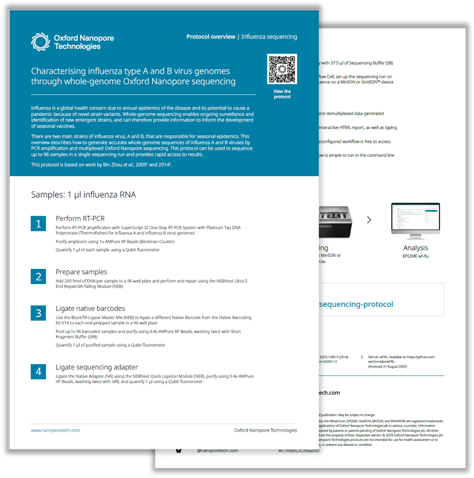 Protocol overview: influenza sequencing — 2 pages