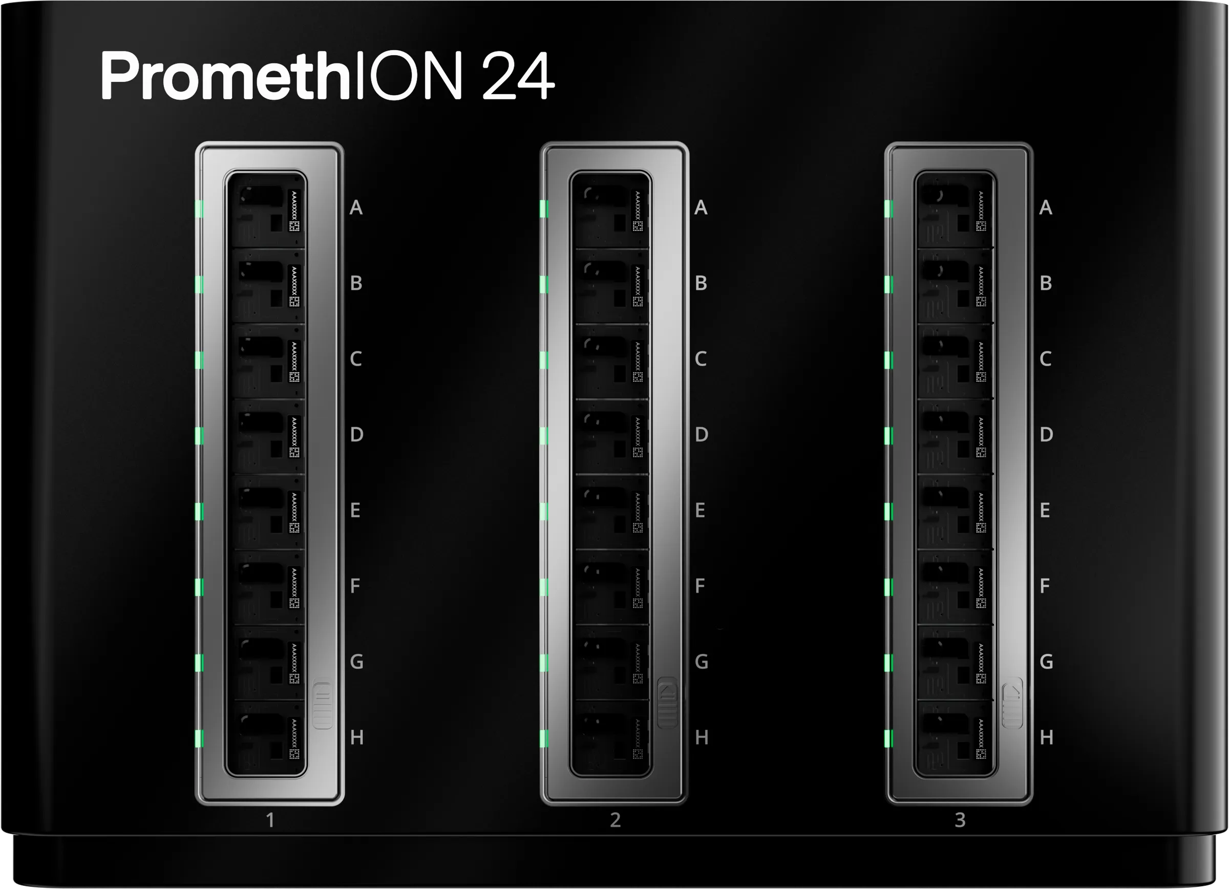 Top down view of a PromethION 24 sequencing device