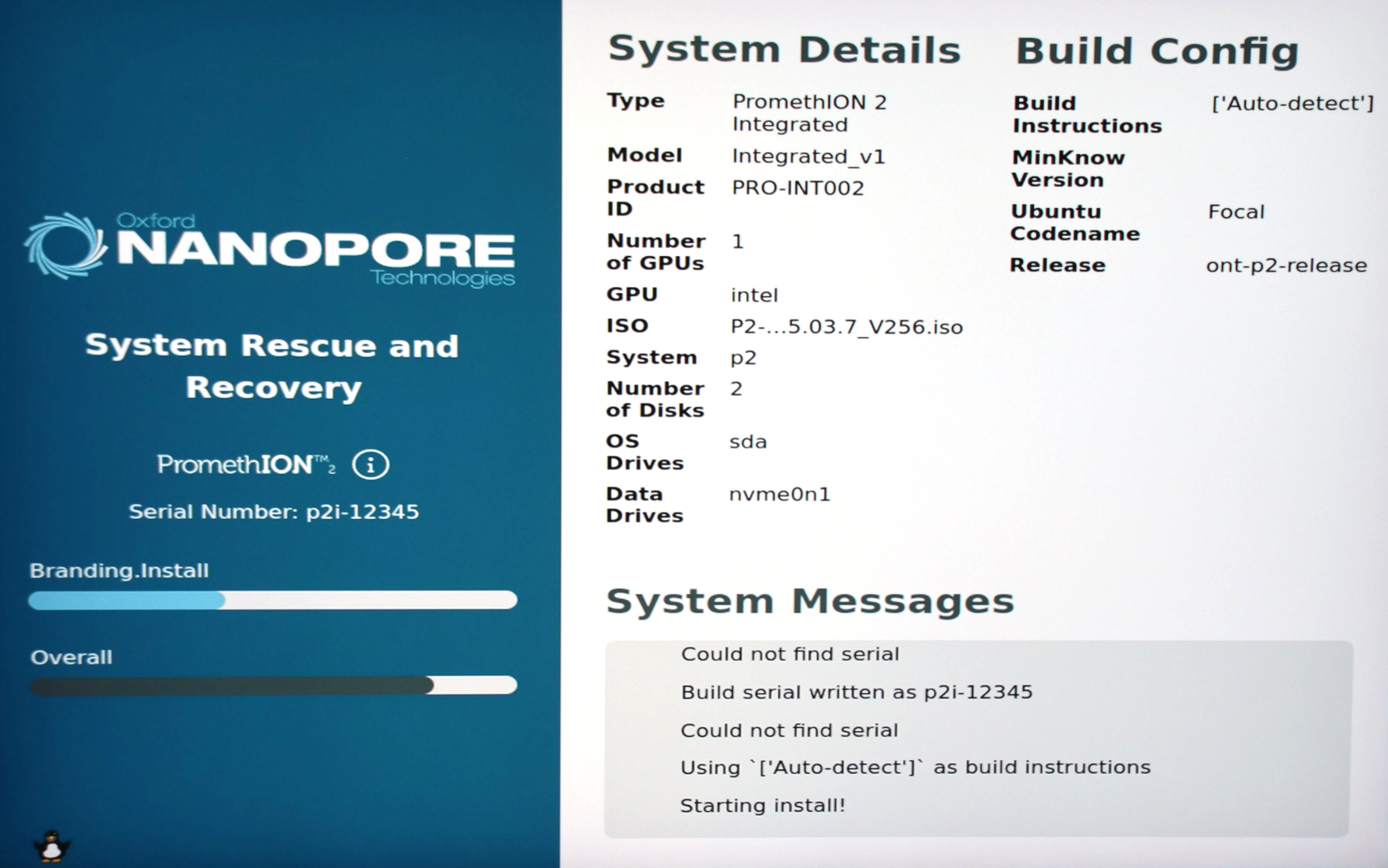 Install build progress