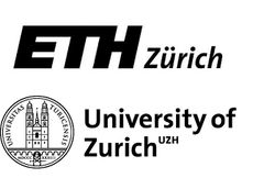 Logos of ETH Zürich and the University of Zurich, with ETH in bold and a circular emblem for the University.