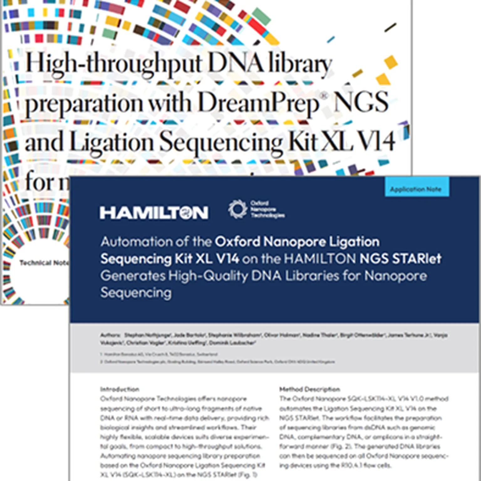 Cover of an application note document