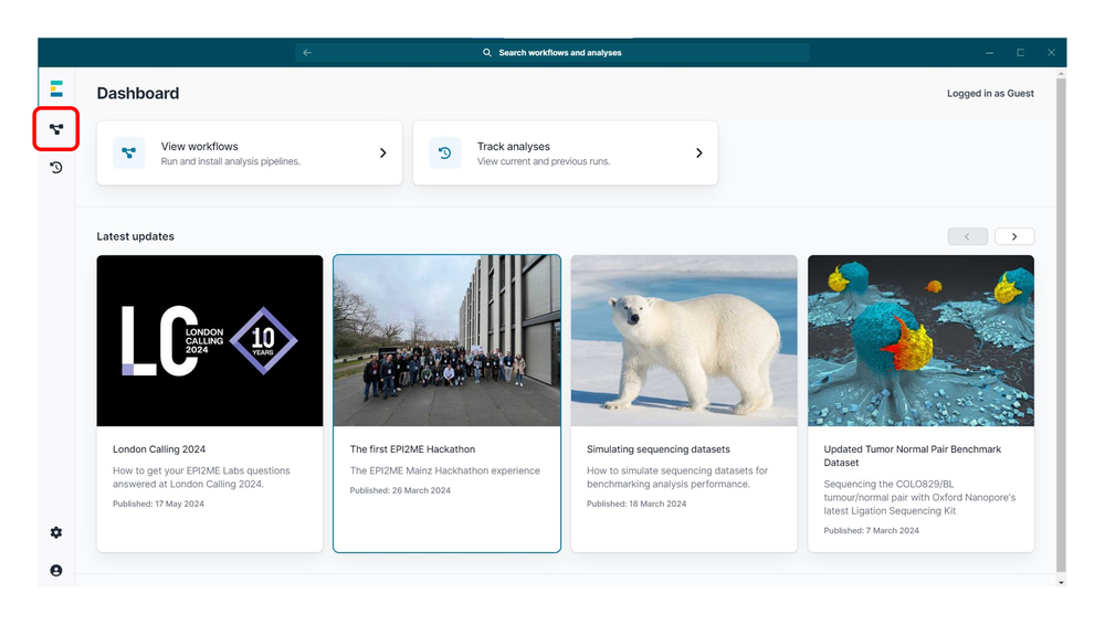 1 landing page EPI2ME 1 landing page EPI2ME