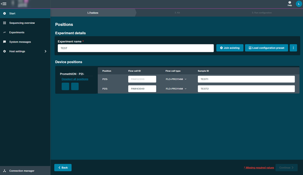 P2i setup 1 P2i setup 1