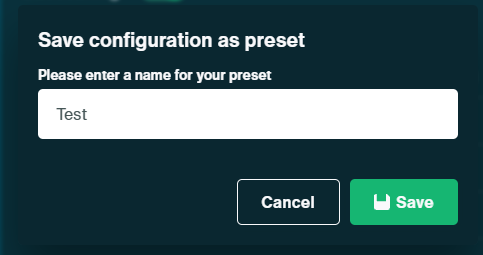 Run config Save settings Select save 6 0 Run config Save settings Select save 6 0