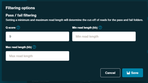 Flongle setup 12 Filtering options Flongle setup 12 Filtering options