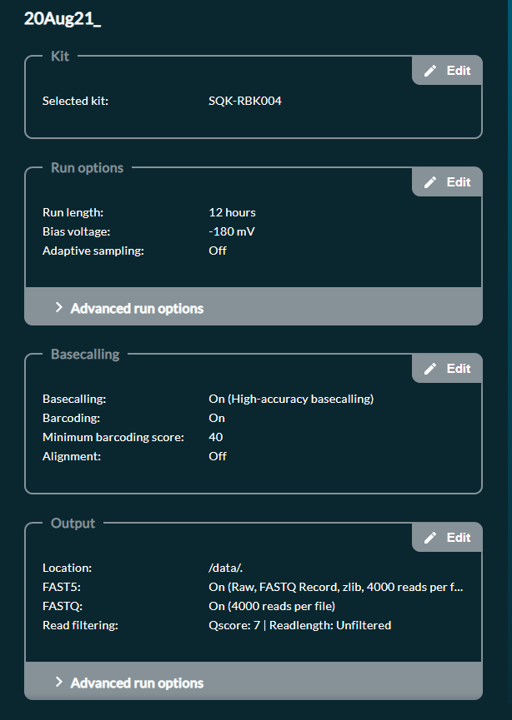 run overview run overview