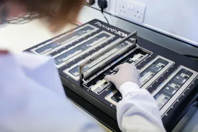 PromethION sequencing device on lab bench