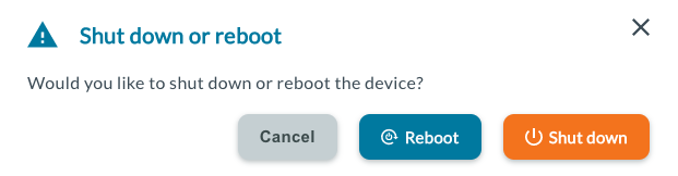 shutdown modal shutdown modal