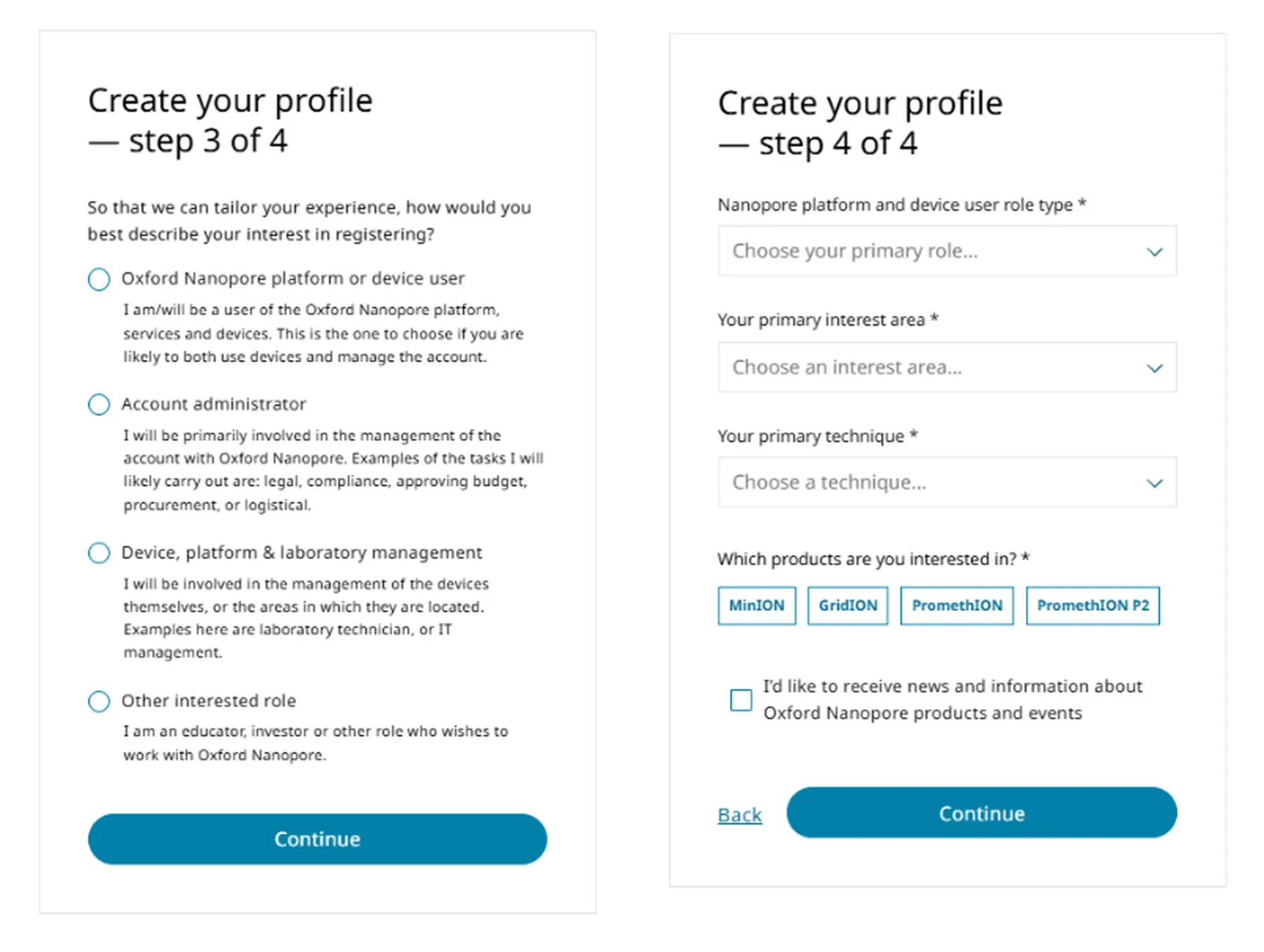 Create profile 2