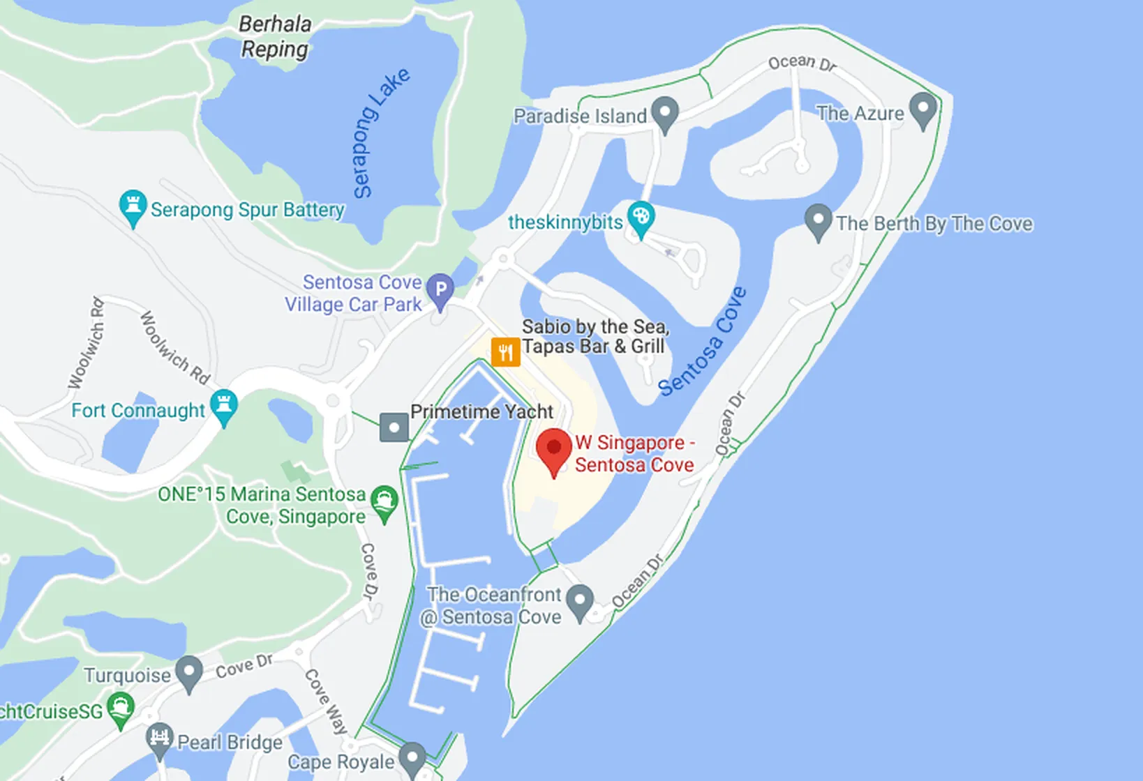 Map with the location of the event