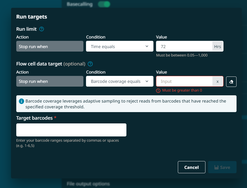 barcode coverage adaptive sampling barcode coverage adaptive sampling